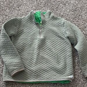 J. Crew Quilted Green Pullover boys 8-10